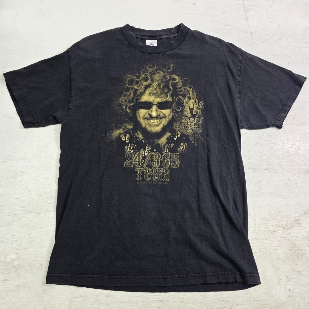 Vintage Sammy Hagar & The Wabos Black Fade Tee T-Shirt 24/365‎ Tour Men's Sz L
